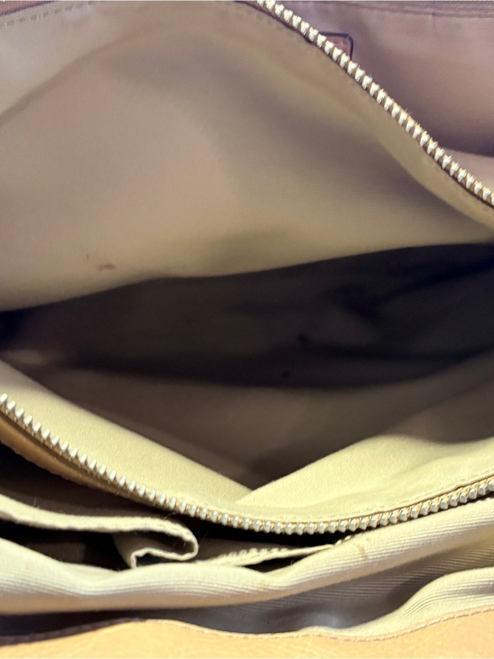 Vintage Coach 13733 Ivory Leather Large Tote Shoulder Bag Taupe Trim - Picture 10 of 16